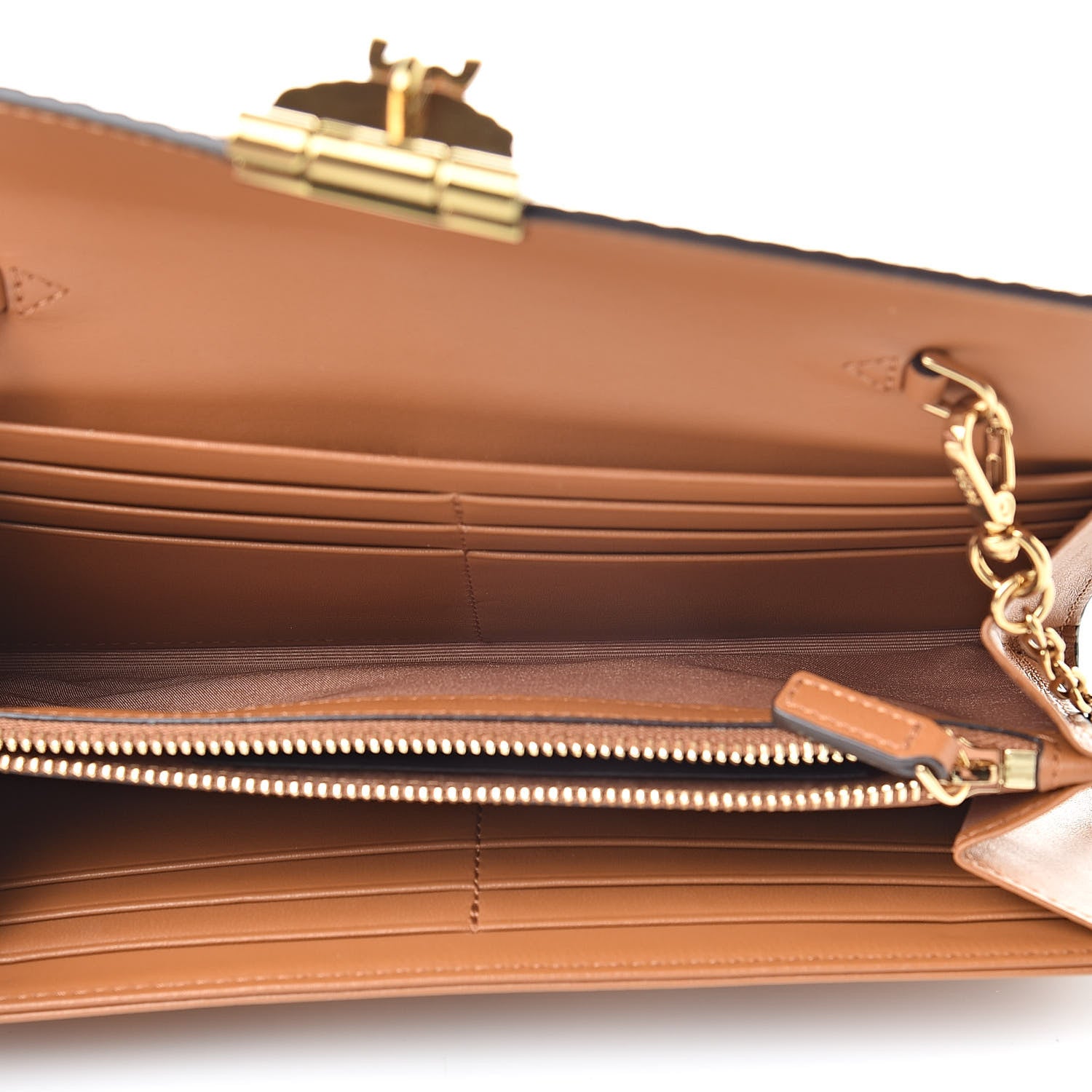 MCM Visetos Large Patricia Wallet On Chain Cognac 5 of 7