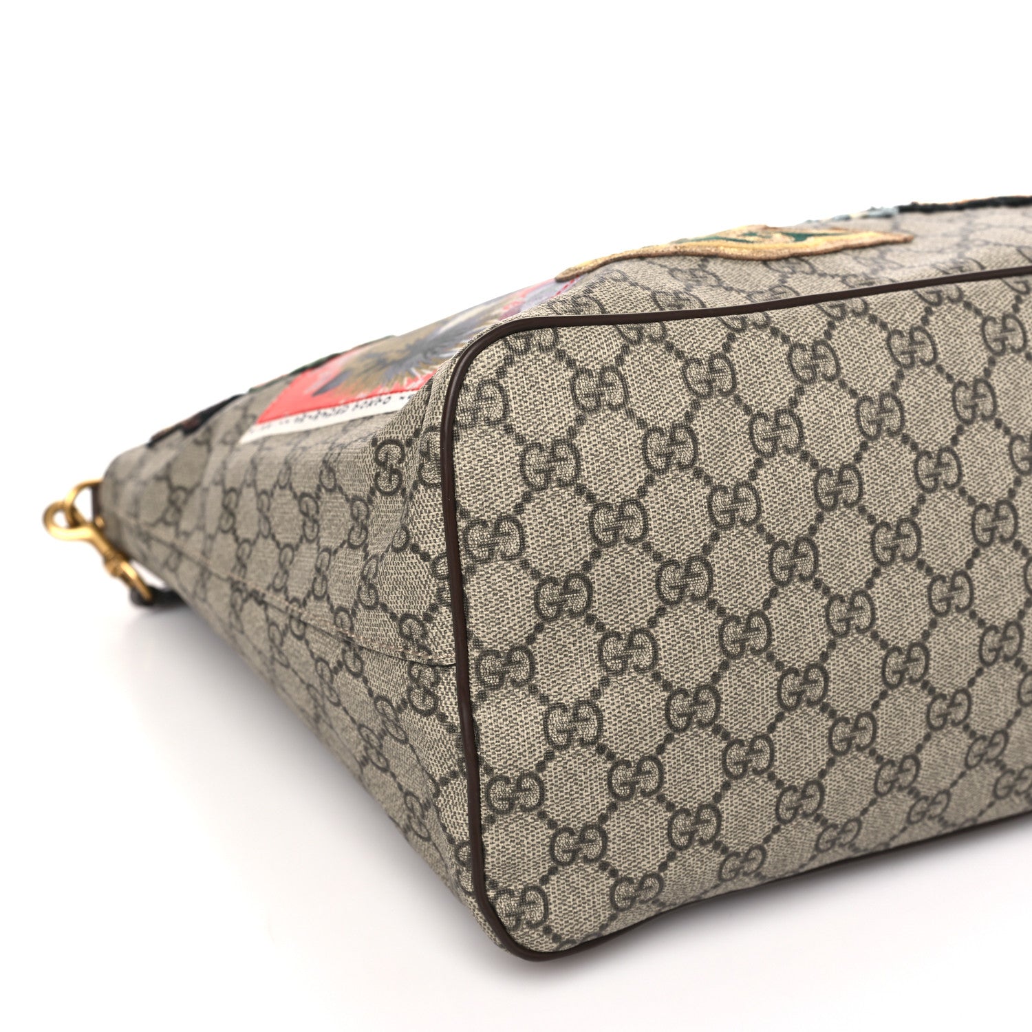 Gucci Soft GG Supreme Monogram Courrier Medium Crossbody Tote Beige New Acero 8 of 9