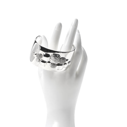 David Yurman Sterling Silver Diamond Chiclet Cuff Bracelet 2 of 5