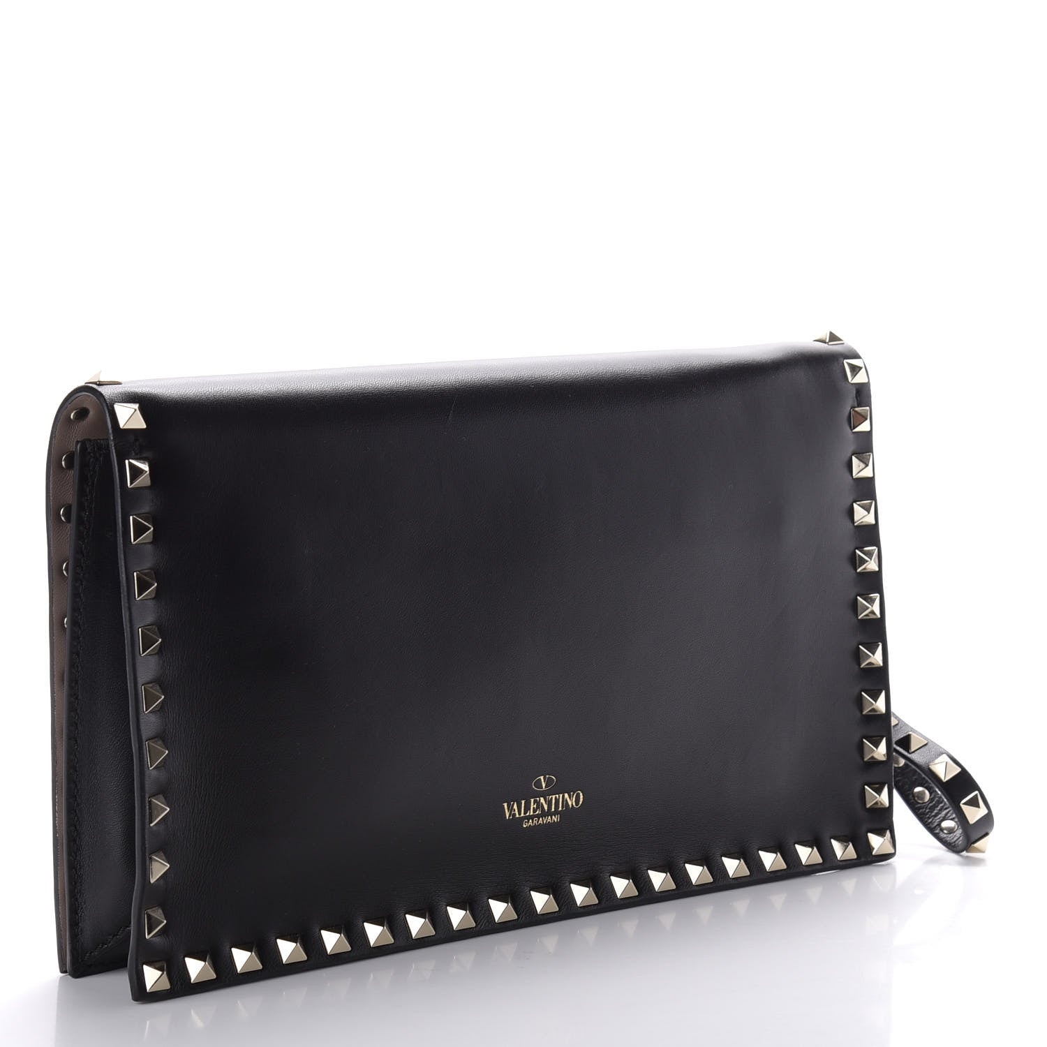 Valentino Garavani Nappa Rockstud Wristlet Clutch Black 3 of 8