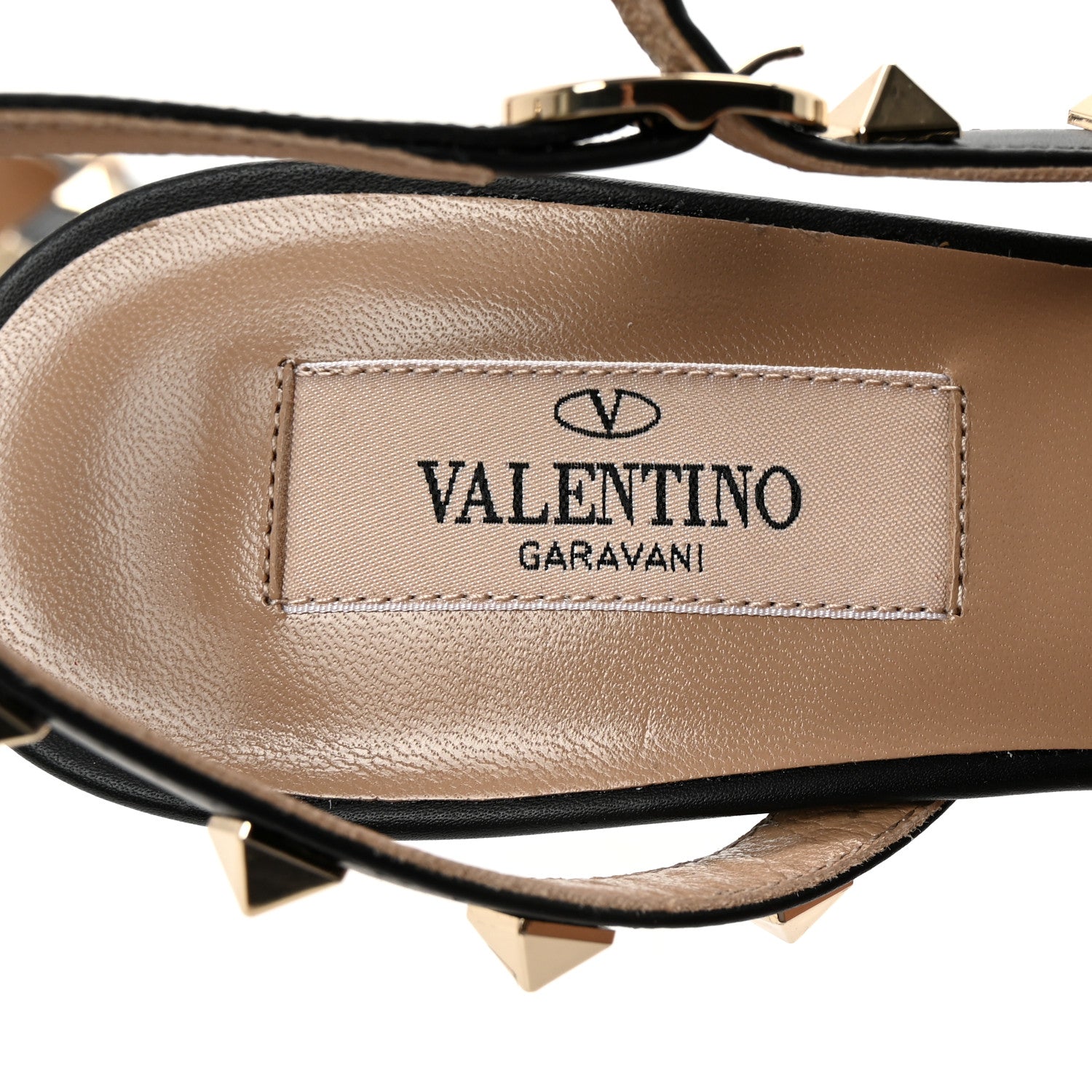 Valentino Garavani Pebbled Calfskin Rockstud Half d'Orsay Slingback 50mm Pumps 37.5 Black 8 of 10