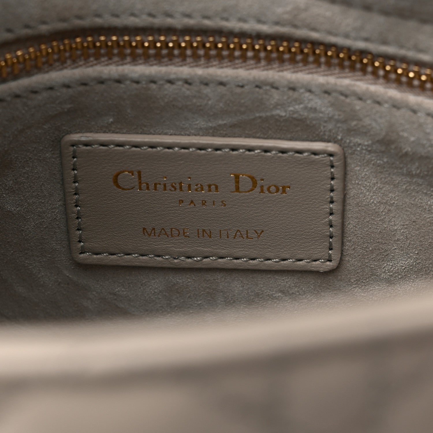 Christian Dior Lambskin Cannage Small Lady Dior Hazelnut 6 of 10