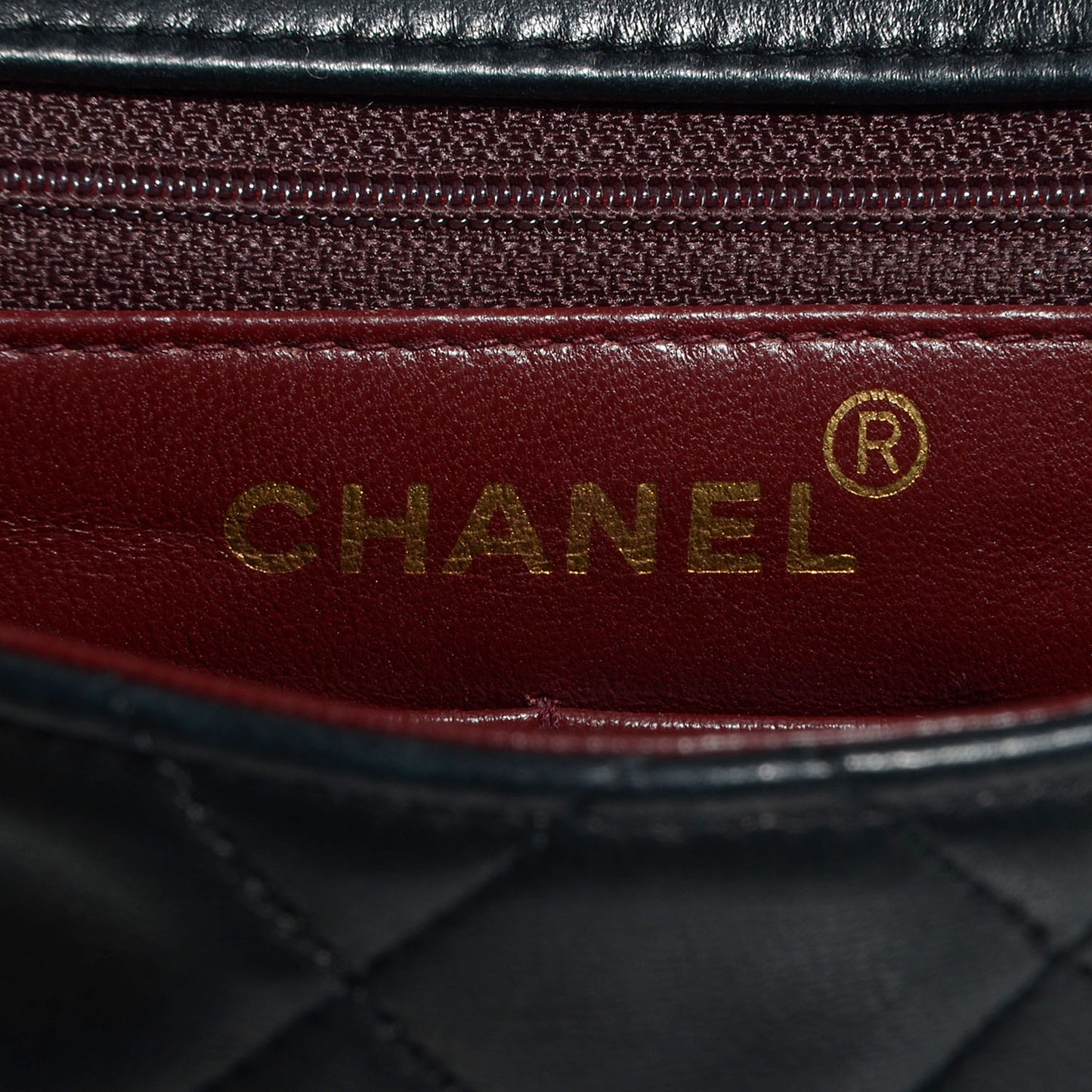 Lambskin Mini Square Flap Black