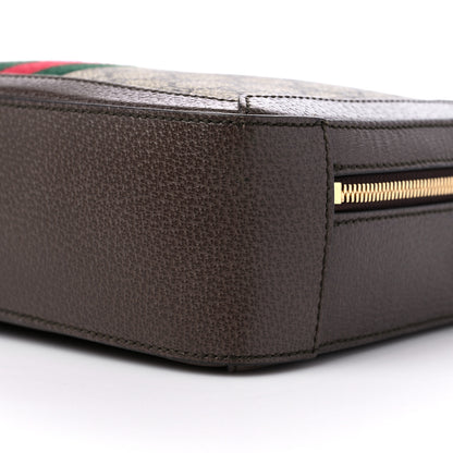 Gucci GG Supreme Monogram Web Small Ophidia Top Handle Shoulder Bag Brown 9 of 11