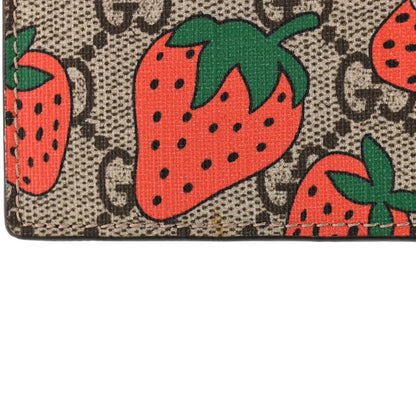 Gucci GG Supreme Monogram Strawberry Card Case 11 of 12