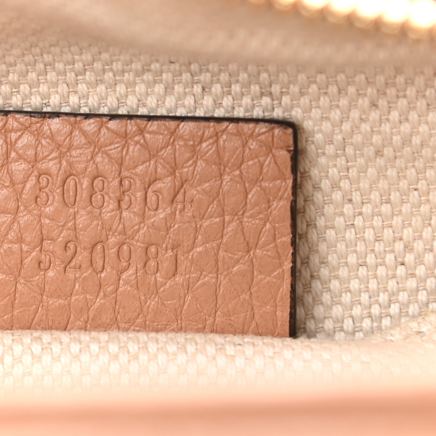 Pebbled Calfskin Small Soho Disco Bag Camelia