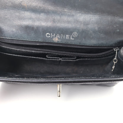Chanel Metallic Calfskin Quilted Single Flap Black 4 of 18