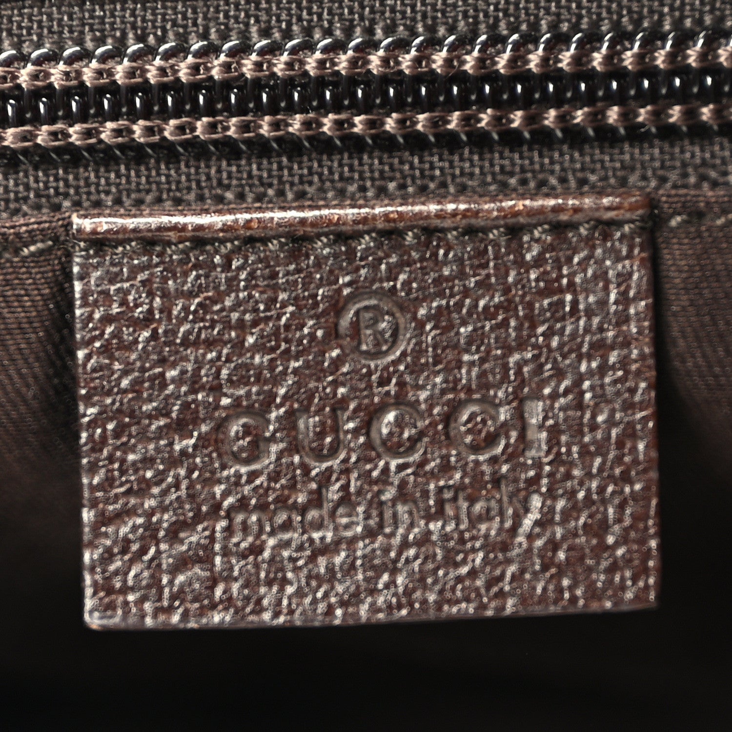 Gucci Monogram Medium Half Moon Hobo Dark Brown 6 of 10