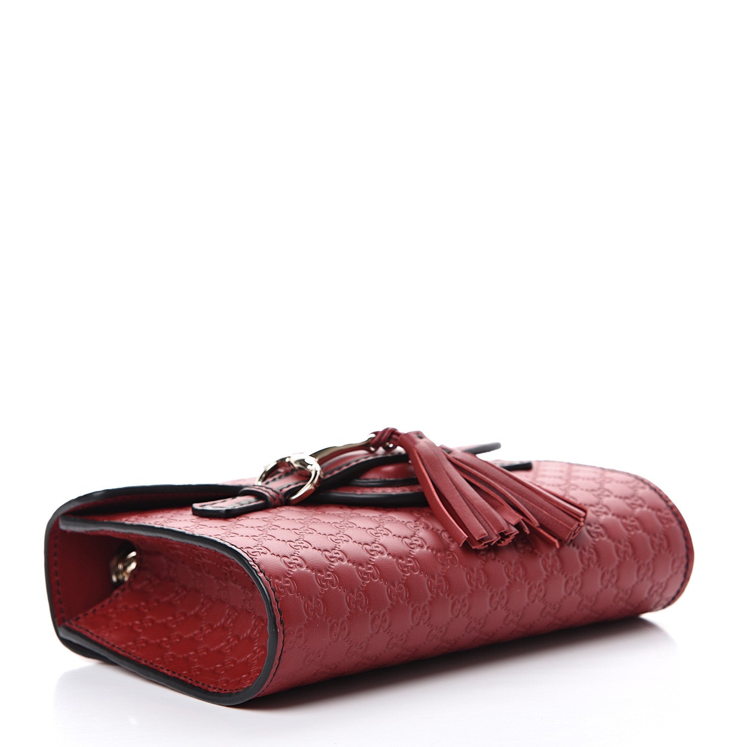 Gucci Soft Microguccissima Mini Emily Chain Shoulder Bag Rosso 3 of 10