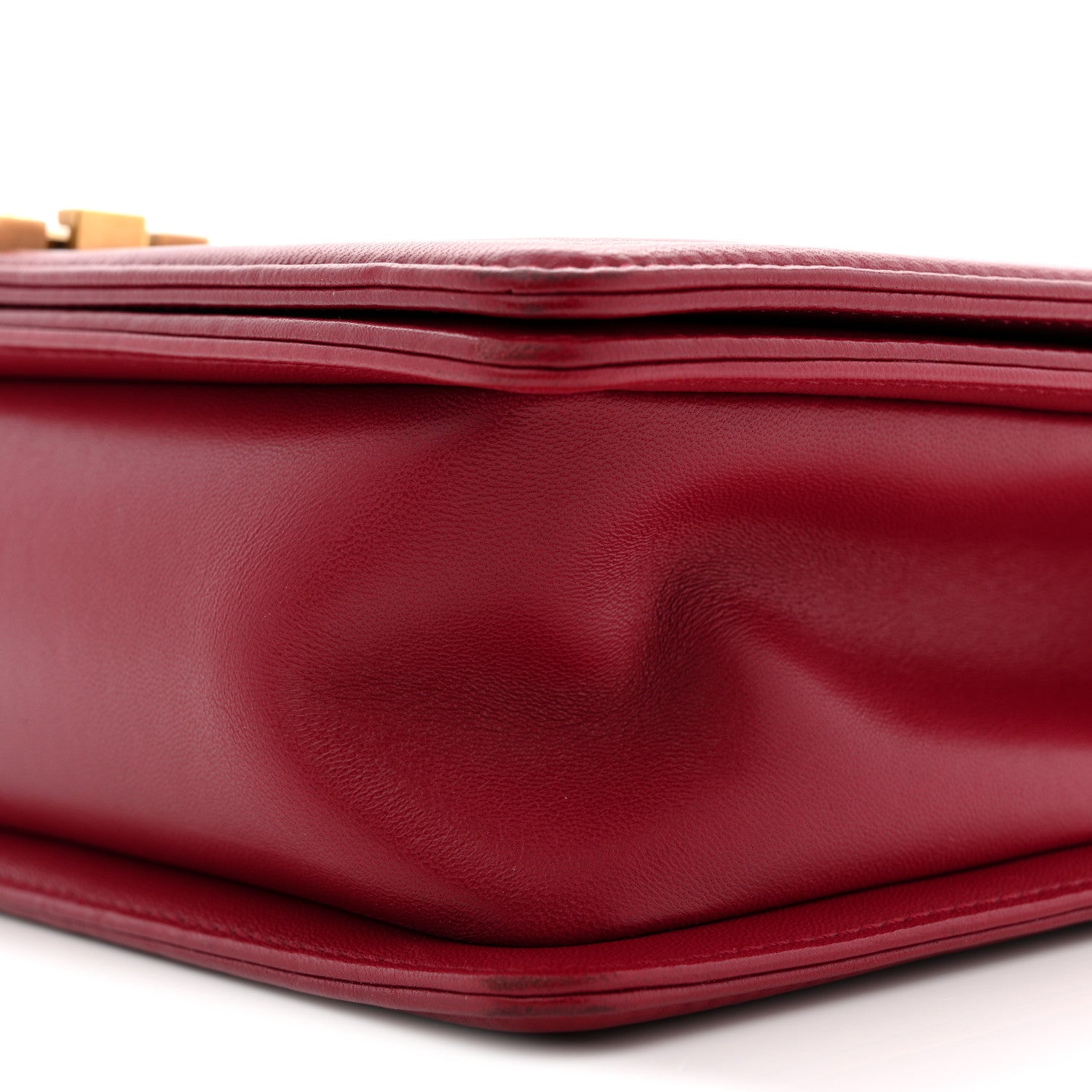 Chanel Lambskin Quilted New Medium Boy Flap Dark Red 10 of 12
