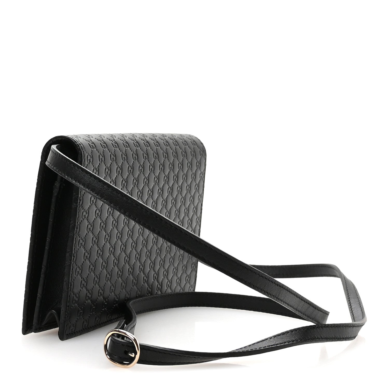 Gucci Microguccissima Crossbody Wallet Black 3 of 10