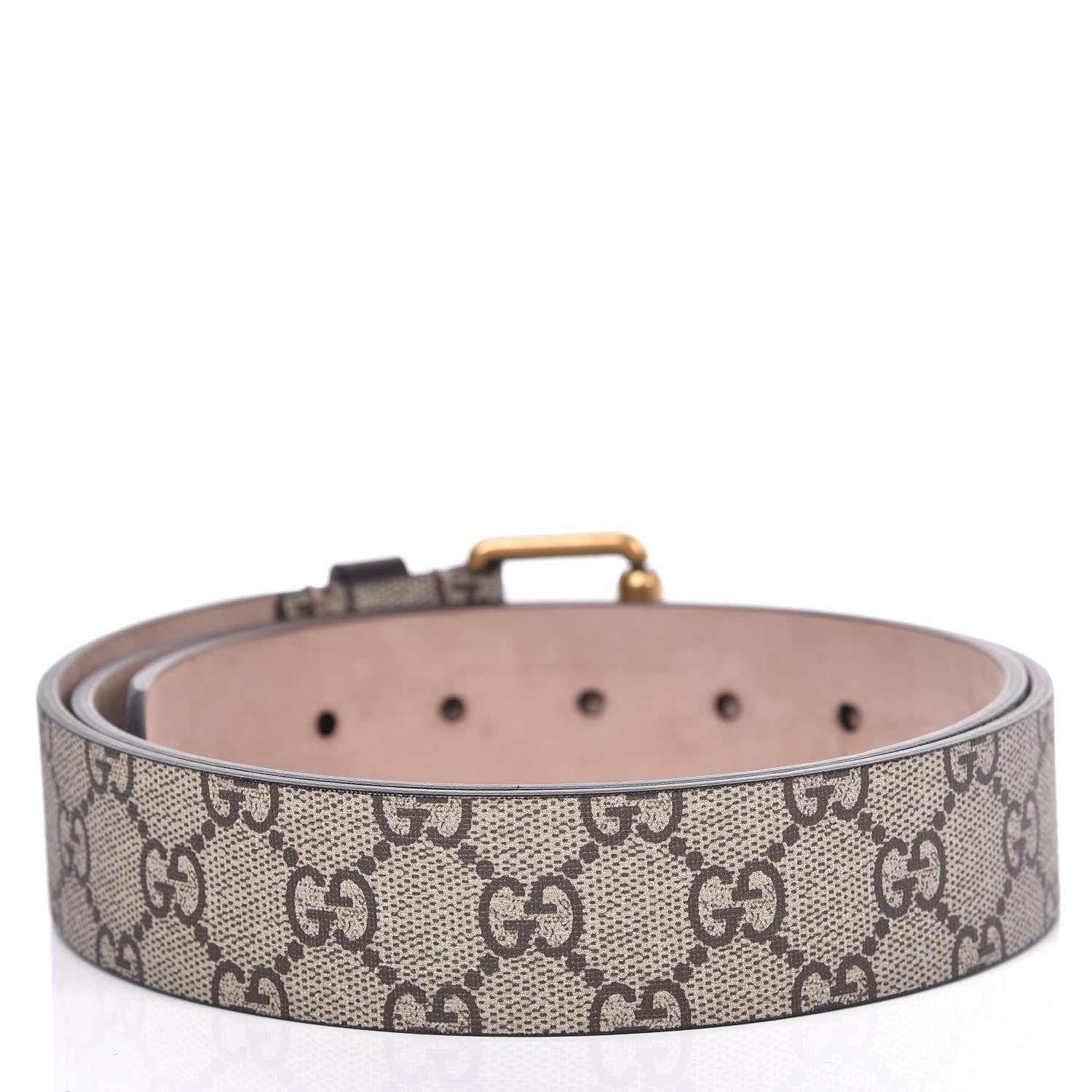 Gucci GG Supreme Monogram Selleria Calfskin Tiger 35mm Belt 95 38 Beige Ebony Multicolor Cocoa 3 of 7