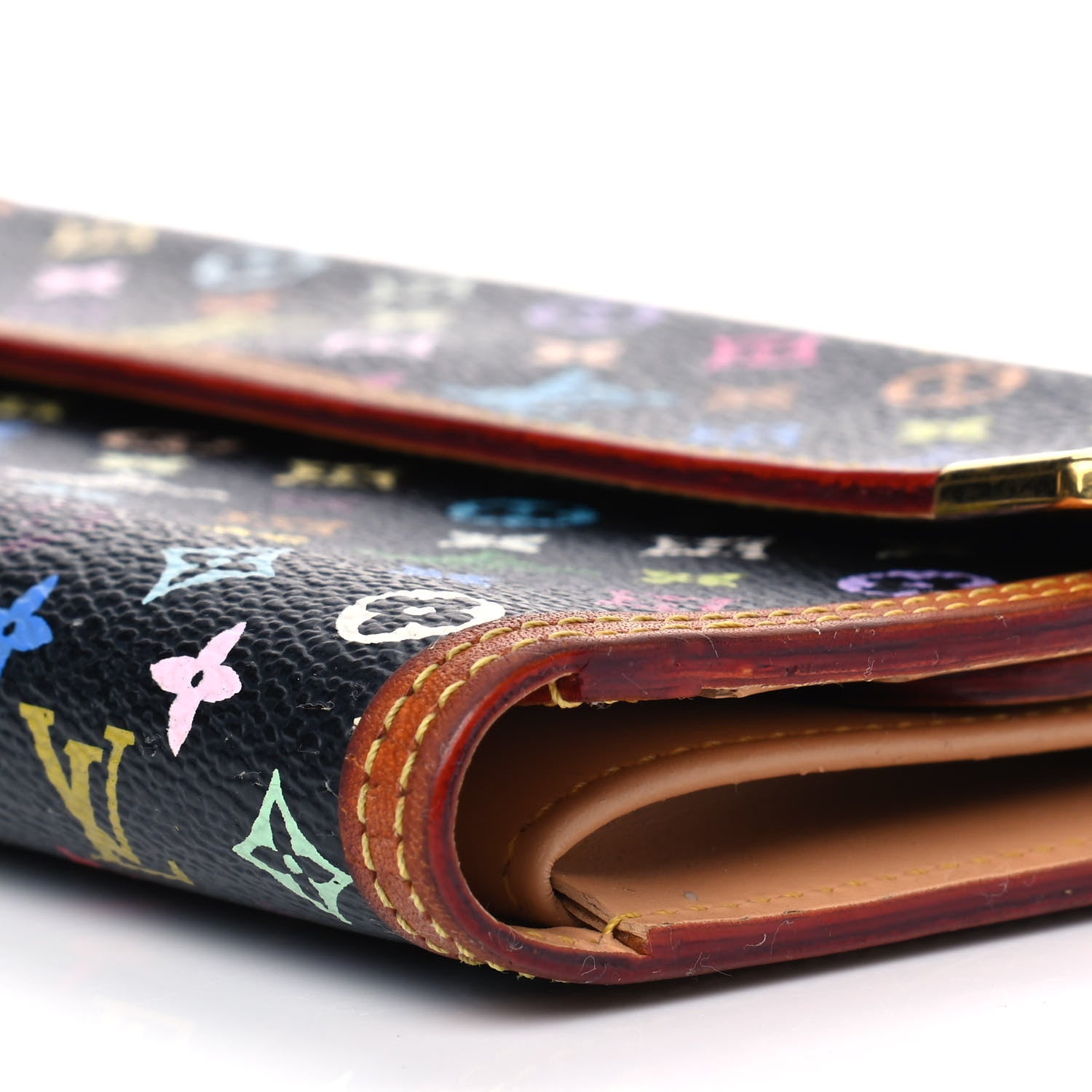 Louis Vuitton Monogram Multicolor Porte Tresor International Wallet Black 7 of 10