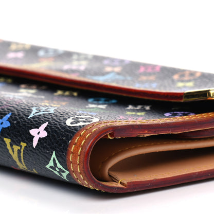 Louis Vuitton Monogram Multicolor Porte Tresor International Wallet Black 7 of 10