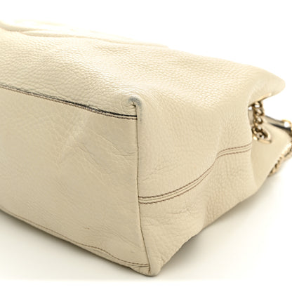 Gucci Pebbled Calfskin Medium Soho Chain Shoulder Bag Off White 9 of 12