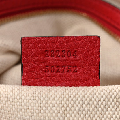 Gucci Pebbled Calfskin Soho Hobo Red 7 of 11