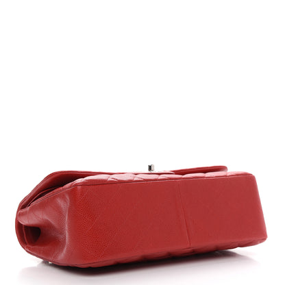 Chanel Caviar Quilted Jumbo Double Flap Red 4 of 9