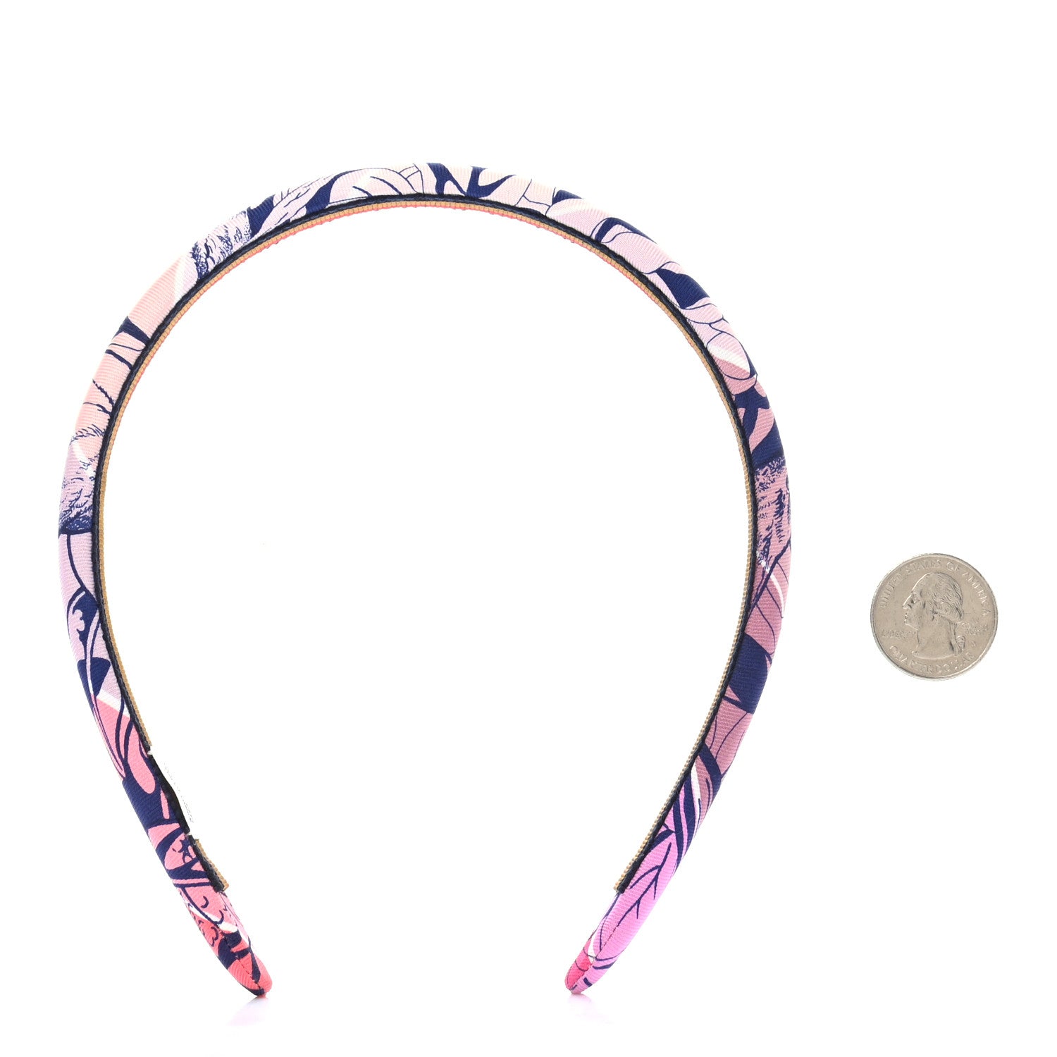 Hermes Silk Twill Jungle Love Rainbow Elsa Headband Rose 2 of 4