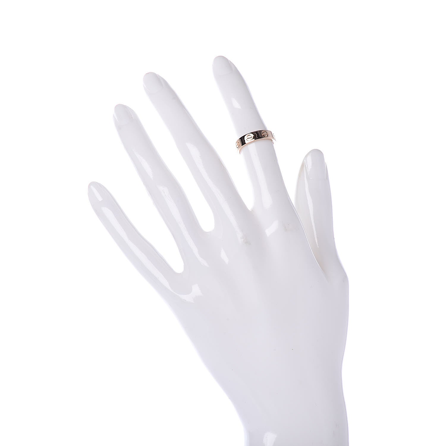 Cartier 18K Pink Gold Diamond 4mm LOVE Wedding Band Ring 47 4 2 of 4