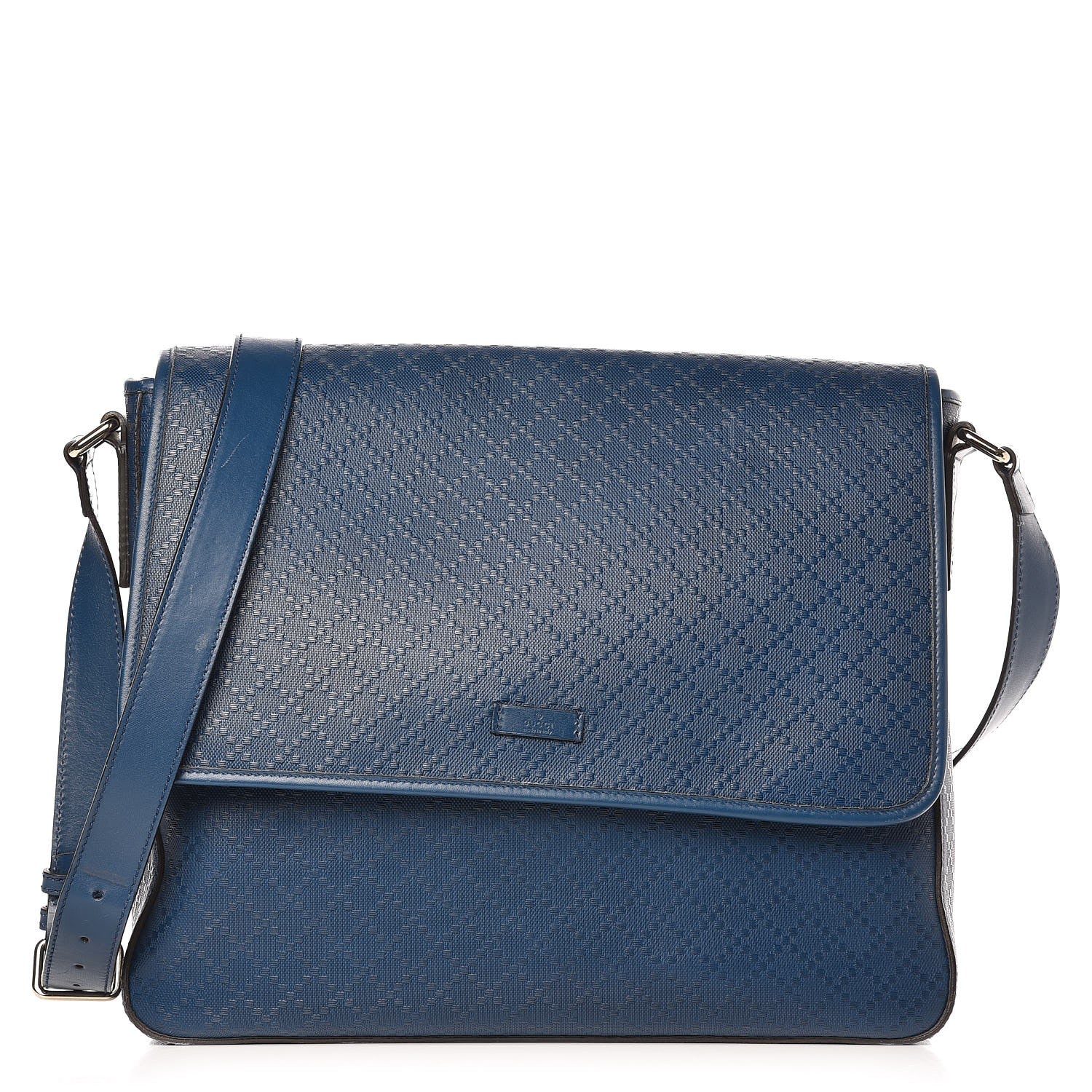 Gucci Diamante Medium Flap Messenger Bag Blue 1 of 19