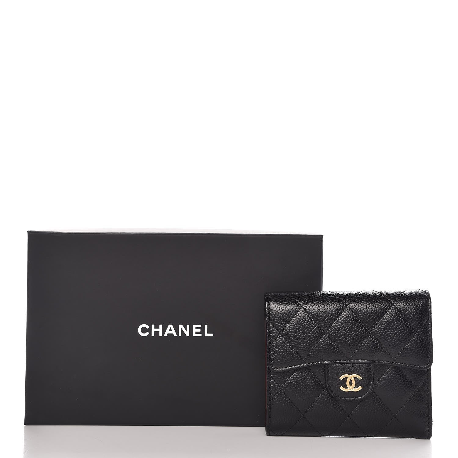 Chanel Caviar Quilted Compact Flap Wallet Black 8 of 8
