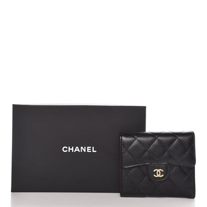 Chanel Caviar Quilted Compact Flap Wallet Black 8 of 8