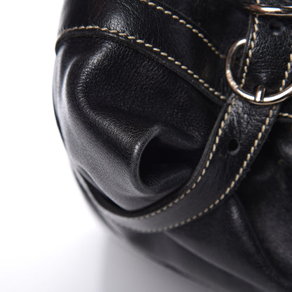 Prada Calfskin Wrapping Satchel Bag Black 13 of 15