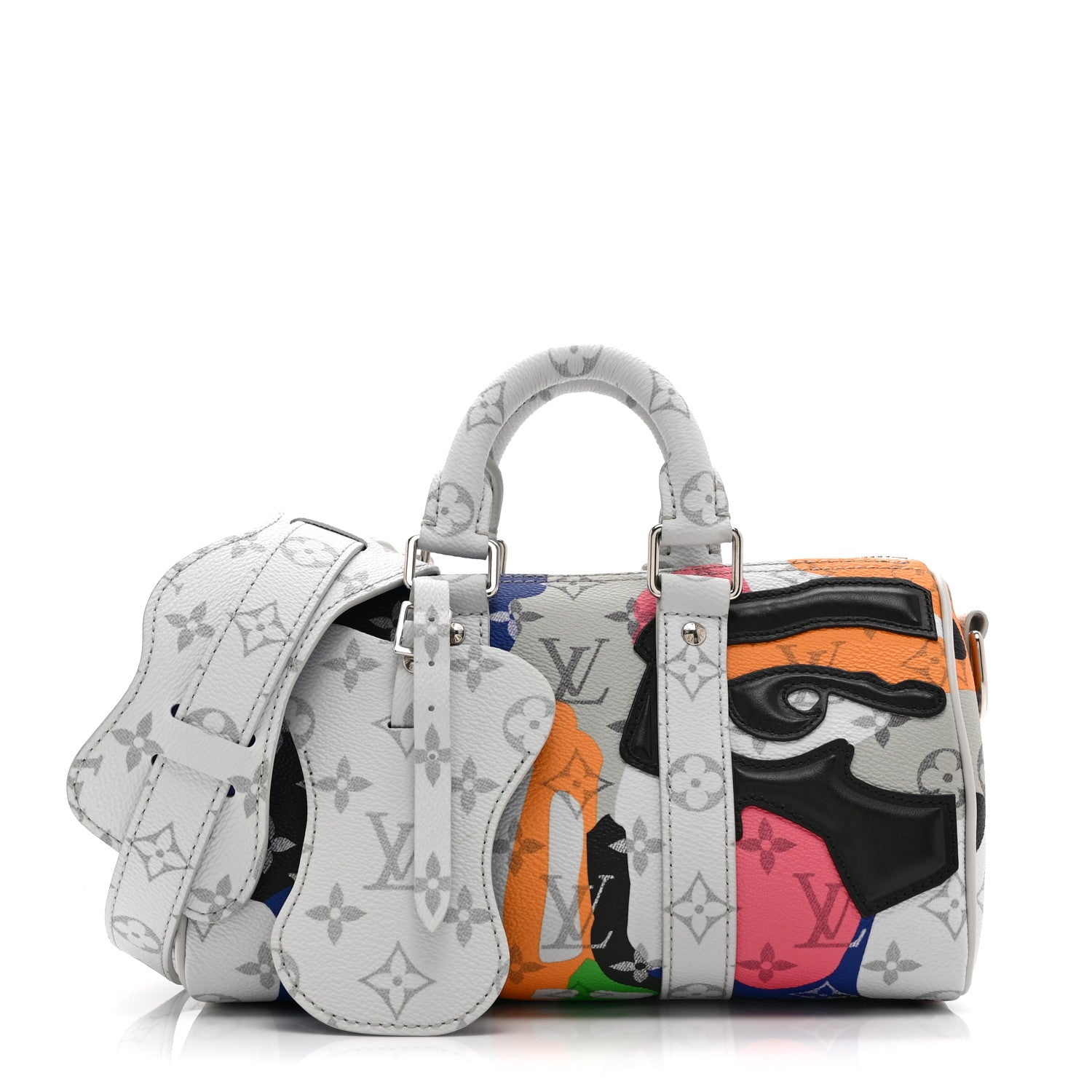 Louis Vuitton Monogram Calfskin Keepall Bandouliere 25 Multicolor 3 of 10