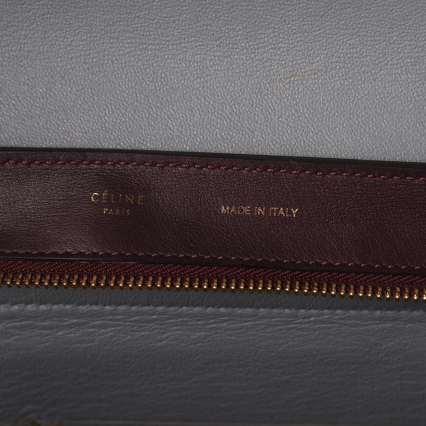 Smooth Calfskin Suede Medium Tri-Color Trapeze Dark Grey