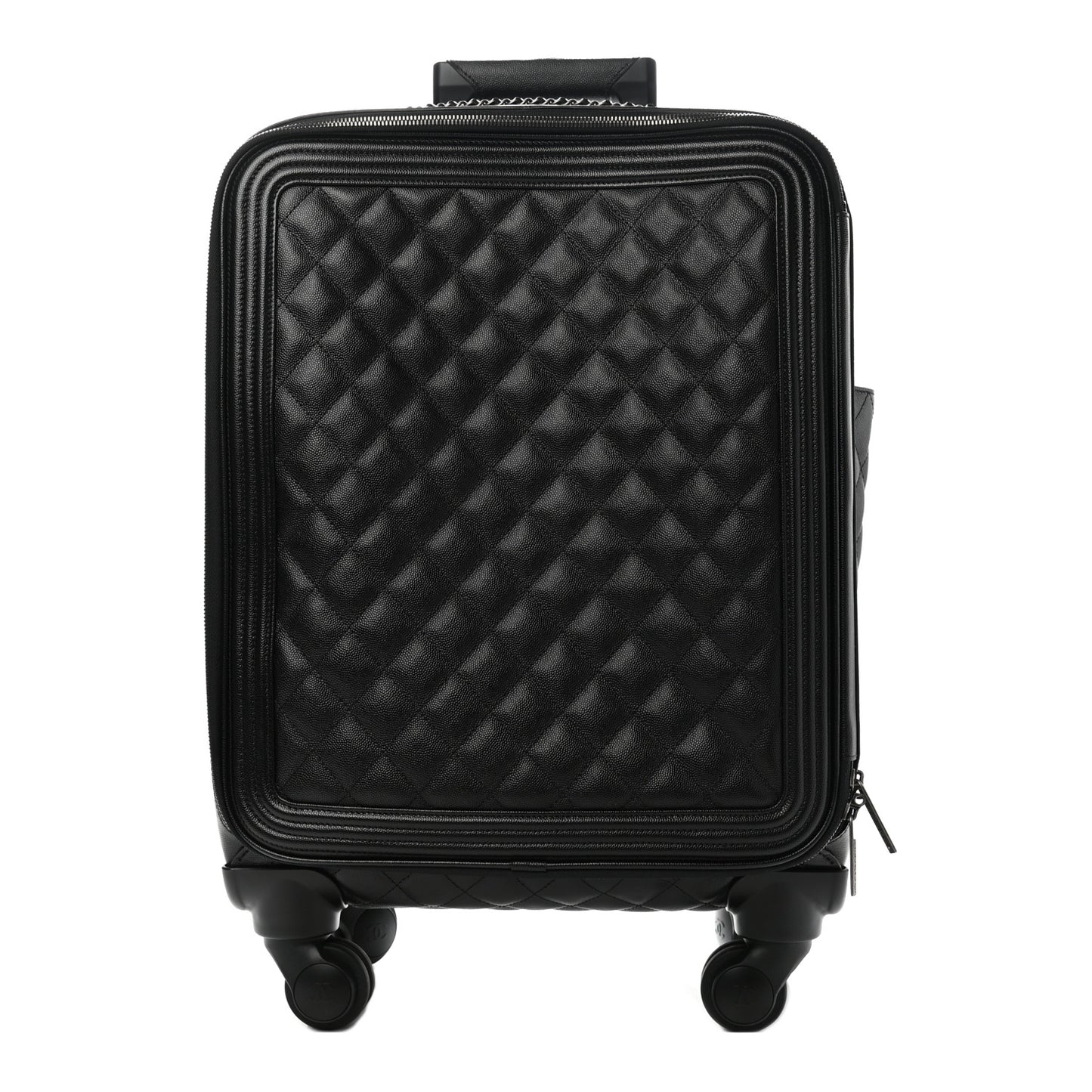 Calfskin Quilted Coco Case Trolley Black