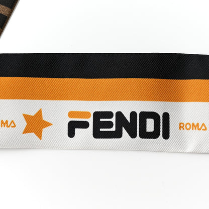 Fendi X FILA Silk Wrappy Bandeau Black 2 of 3