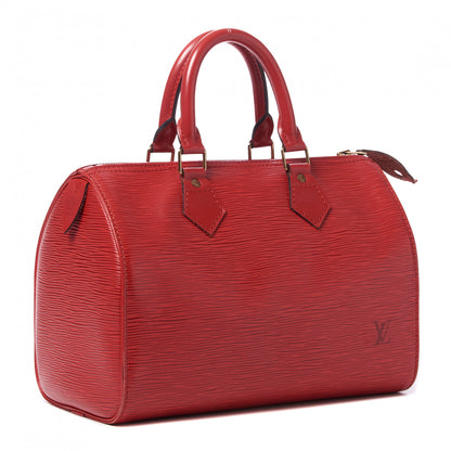 Louis Vuitton Epi Speedy 25 Castillan Red 4 of 10