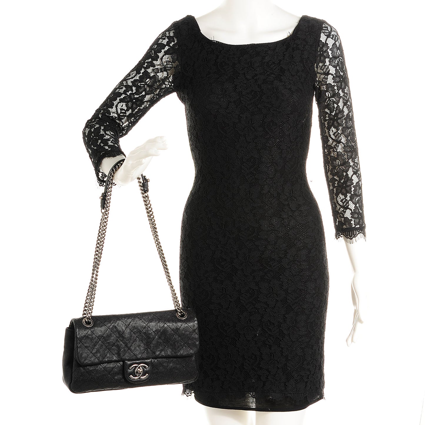 Caviar Medium Simply CC Flap Black
