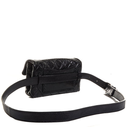 Chanel Glazed Calfskin 2.55 Reissue Flap Belt Bag Clutch Black 3 of 6