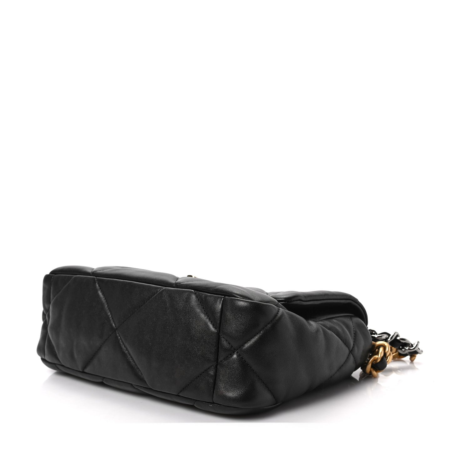 Lambskin Quilted Medium Chanel 19 Flap Black