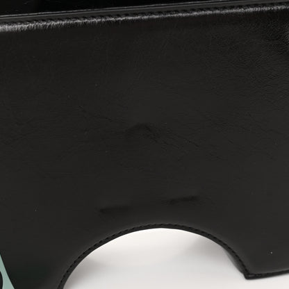 Off-White Calfskin Swiss Binder Flap Bag Black 9 of 12