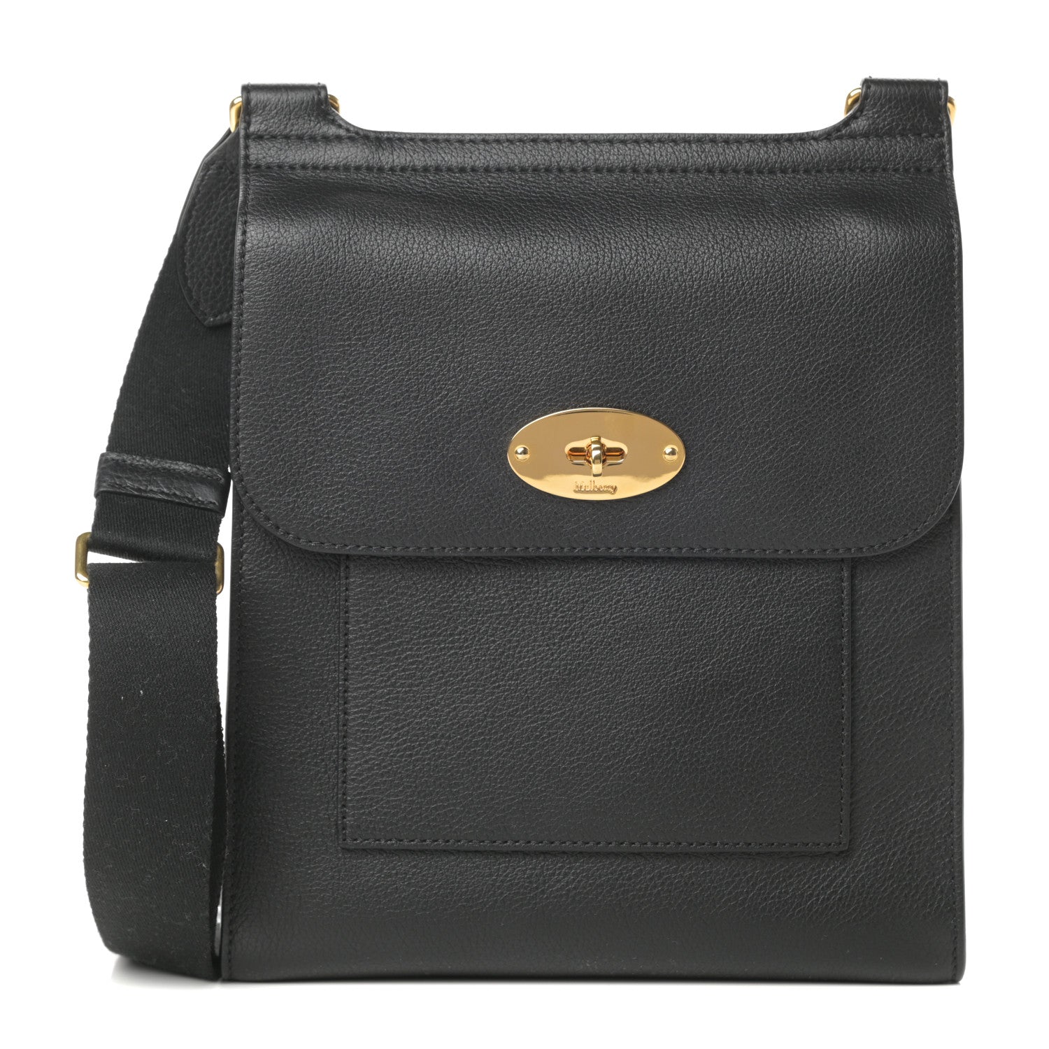 Mulberry Natural Grain Calfskin Antony Messenger Crossbody Black 1 of 13
