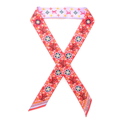 Louis Vuitton Silk Monogram Flowers Forever Bandeau Red 1 of 10