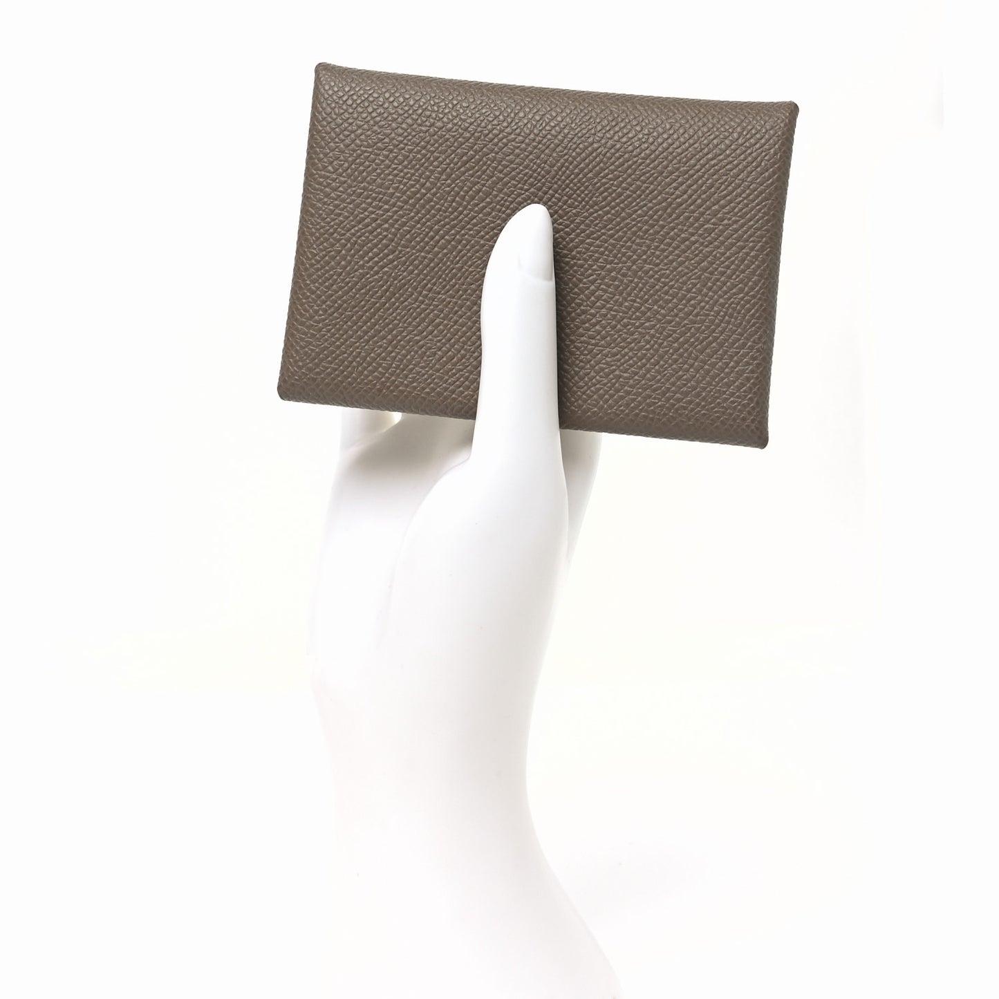 Epsom Calvi Duo Card Case Etoupe