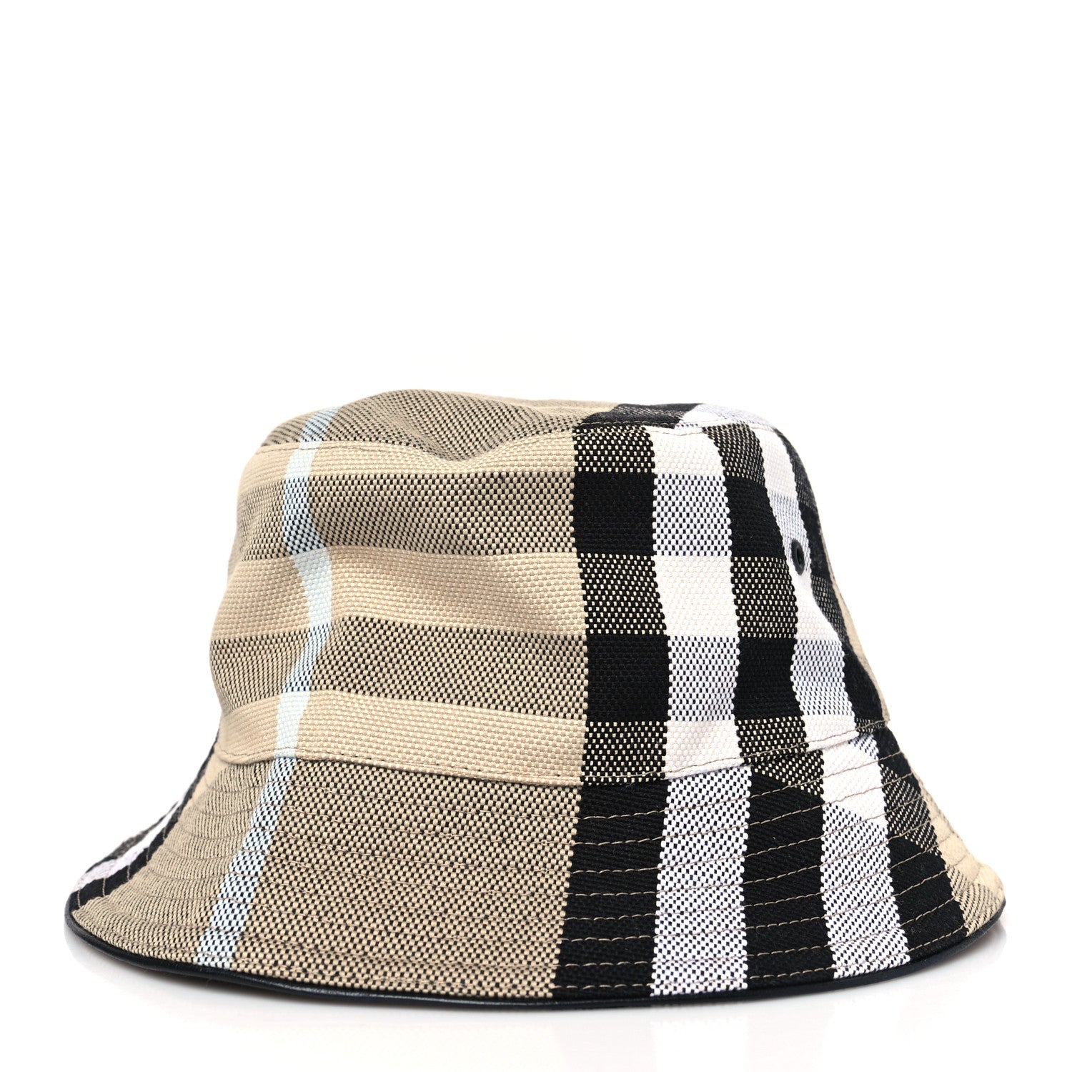 Burberry Cotton Canvas Giant Check Bucket Hat L Dusty Sand 1 of 7