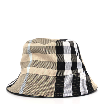 Burberry Cotton Canvas Giant Check Bucket Hat L Dusty Sand 1 of 7