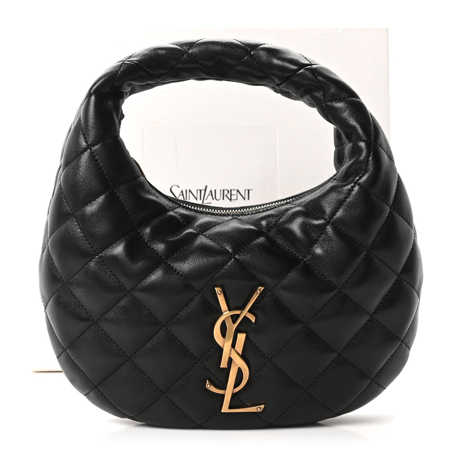 Saint Laurent Lambskin Quilted Icarino Bag Black 10 of 10