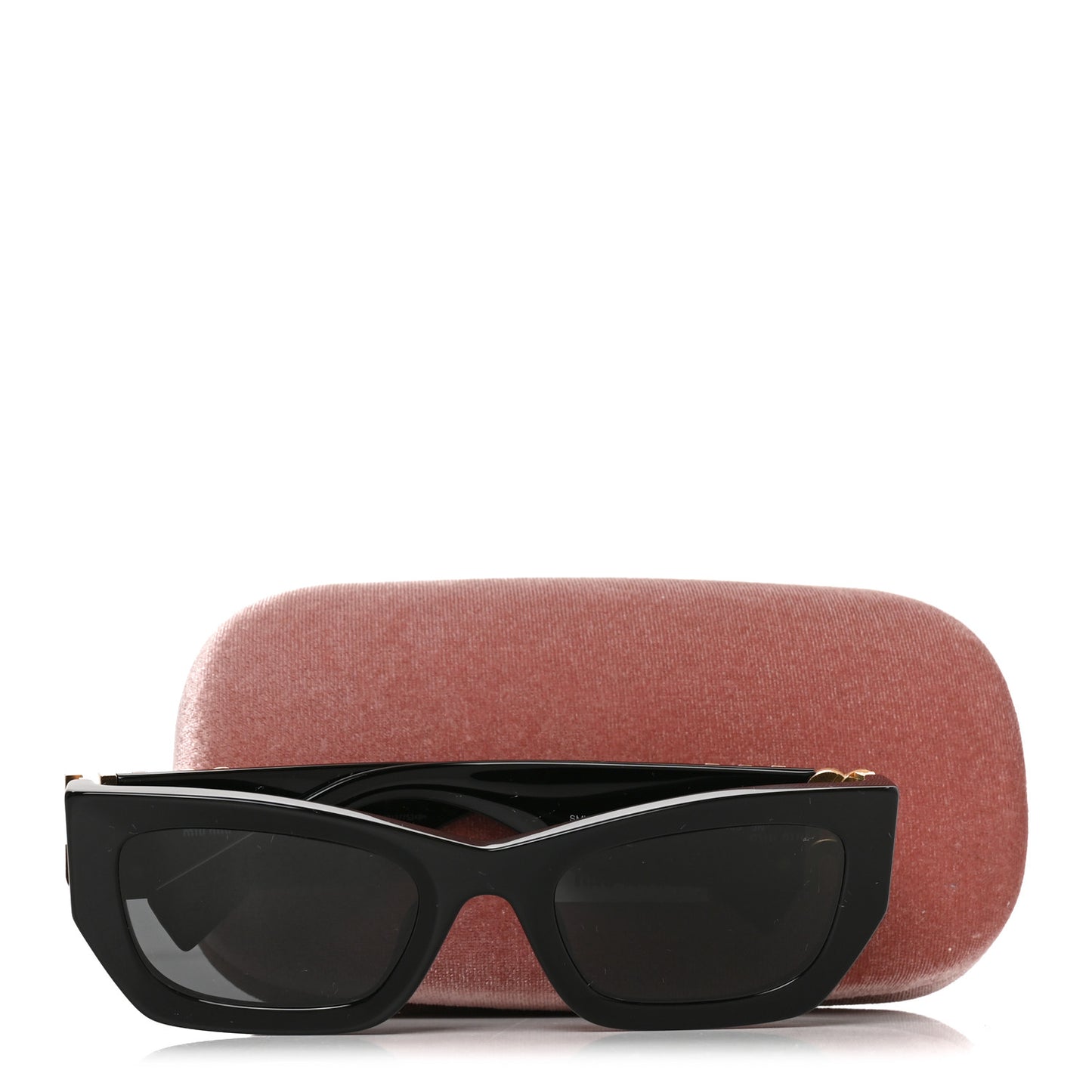 Acetate Rectangle Sunglasses SMU 09W Black