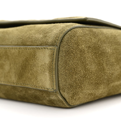 Saint Laurent Smooth Calfskin Suede Medium Reversible Monogram Kate Satchel Loden Green 16 of 17