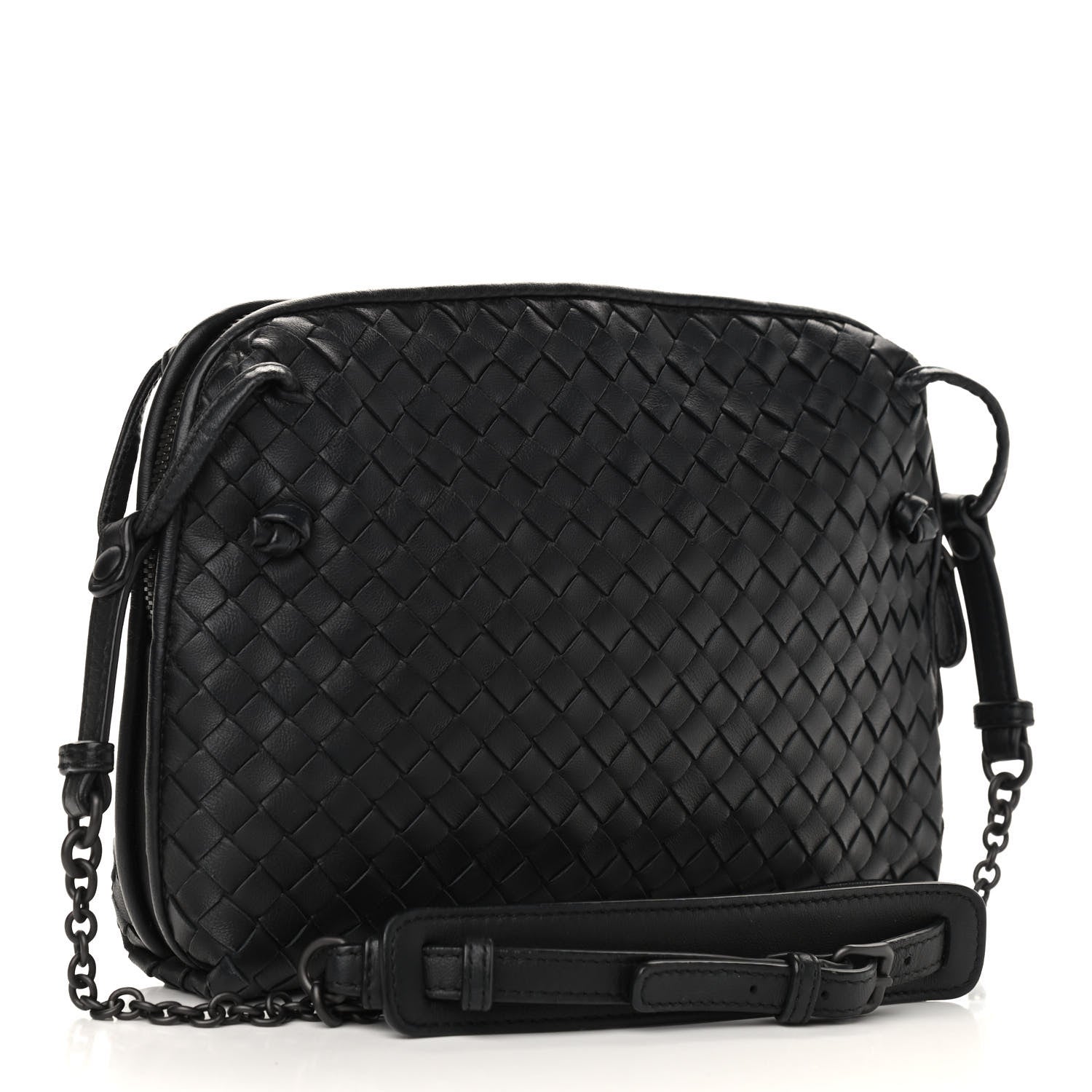 Bottega Veneta Nappa Intrecciato Pillow Crossbody Messenger Black 3 of 9