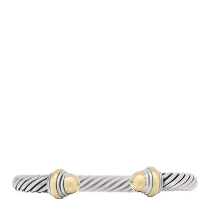 David Yurman Sterling Silver 14K Yellow Gold 7mm Cable Classics Dome Bracelet 1 of 3