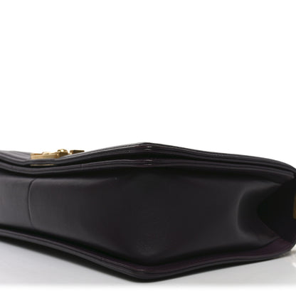 Chanel Lambskin Quilted New Medium Boy Flap Dark Purple 19 of 19
