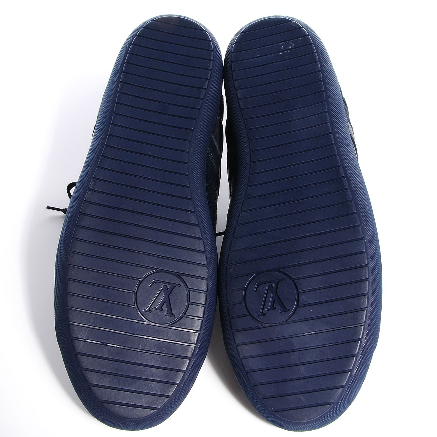 Louis Vuitton Grained Leather Twister Sneakers 38.5 Navy 5 of 7