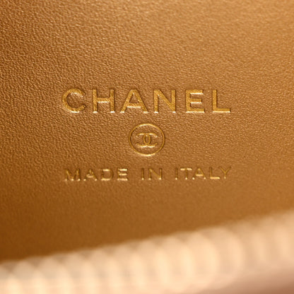 Chanel Lambskin Quilted Pearl Crush Small Vanity Case With Chain Beige 6 of 11