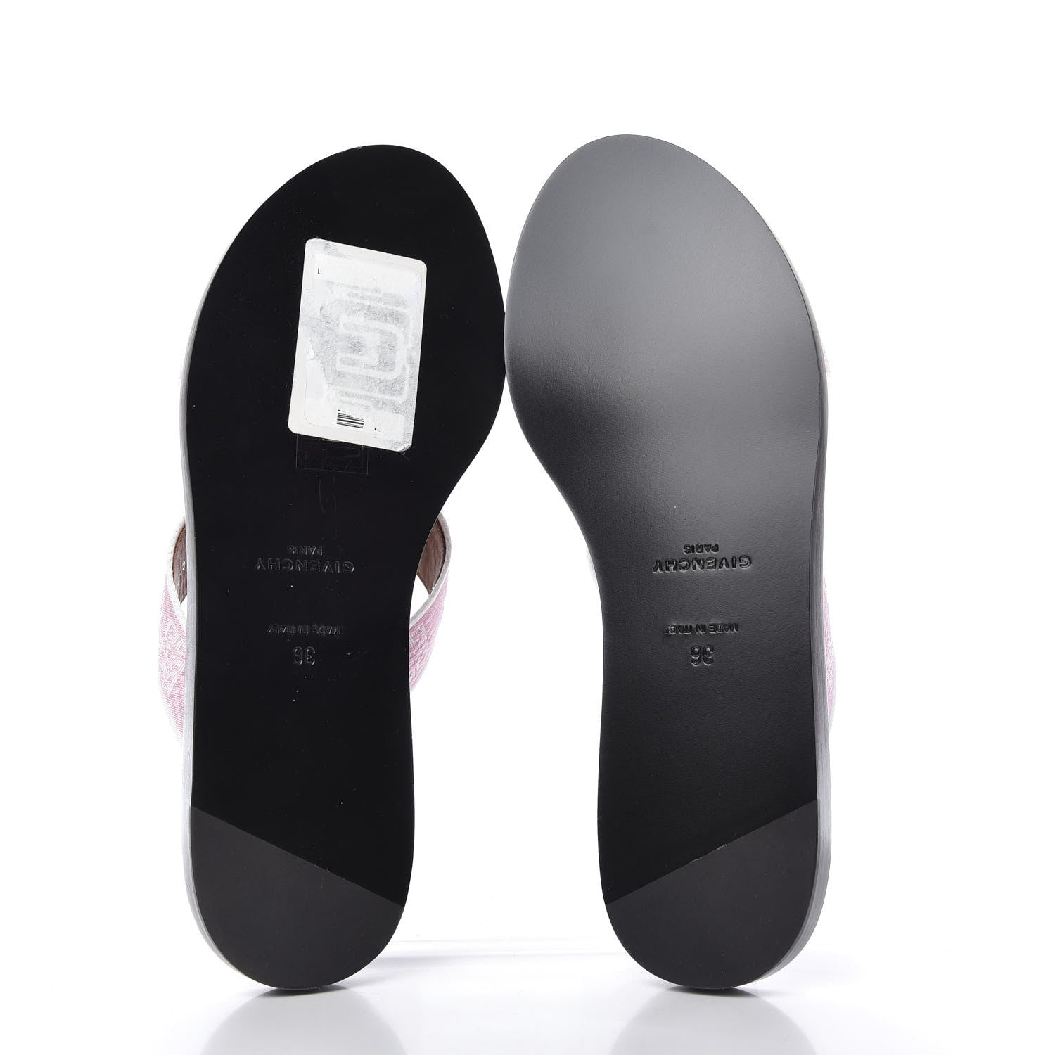 Givenchy Grosgrain Cross Logo Ankle Strap Sandals 36 Pink White 6 of 11